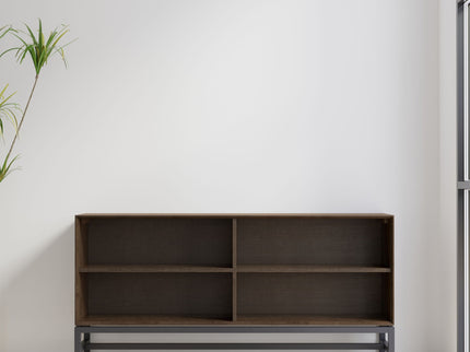 Banting - Low Wide Bookcase - Walnut Brown