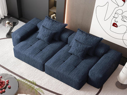 Modern Oversized Diy Combination Modular Sectional Sofa & Pillows