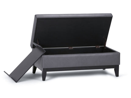 Oregon - Contemporary Storage Ottoman Bench With Tray