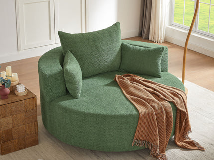 360° Swivel Accent Barrel Chair With 3 Removable Pillows For Living Room