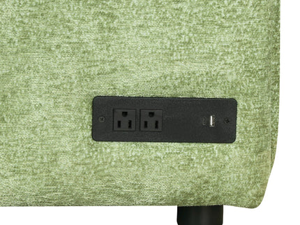 Convertible Sofa Bed Sectional Sofa Sleeper L-Shaped Sofa With A Storage Ottoman, Two Pillows, Two Power Sockets And Two USB Ports For Living Room