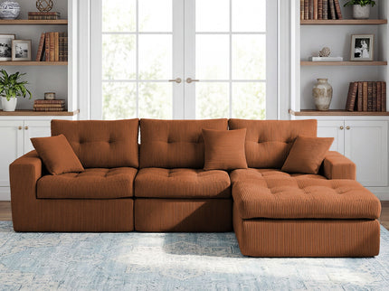 Corner Chaise L-Shaped Sectional Sofa Bed