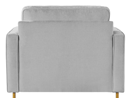 Accent Chair Upholstered Single Sofa With Square Arms, Sewn Pillow Back For Living Room