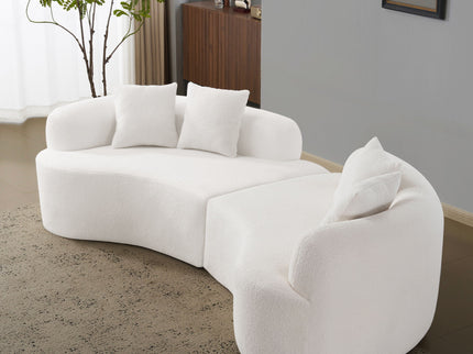 Curved 4 Seater Full Compression Sponge Sofa