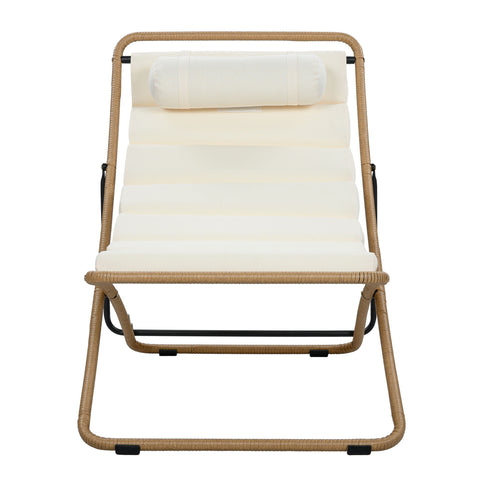 Outdoor Folding Chair With Adjustable Backrest (Set of 2)