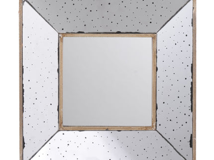 Distressed Accent Mirror, Traditional Style Framed Wall Mirror For Living Room