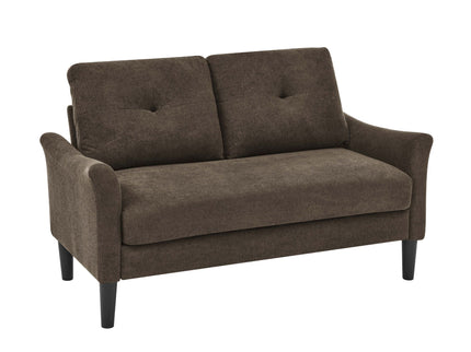 Tufted Loveseat - Dark Brown