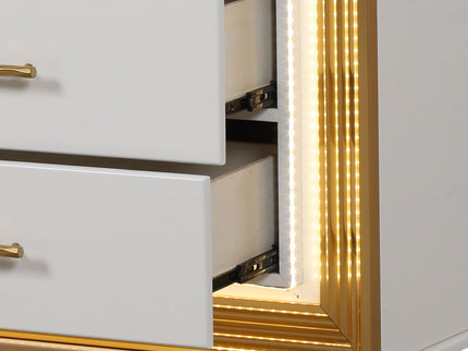 Obsession - 5 Drawer LED Chest - White
