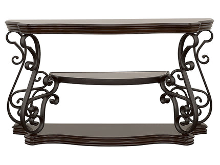Gretta - Merlot 2 Shelf Sofa Console Table - Brown