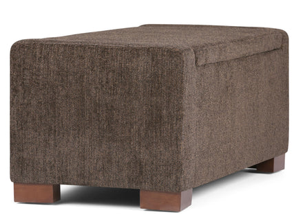 Bretton - Lift Top Storage Ottoman - Deep Umber Brown