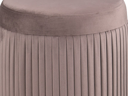 Pescadero - Round Upholstered Ottoman - Mauve
