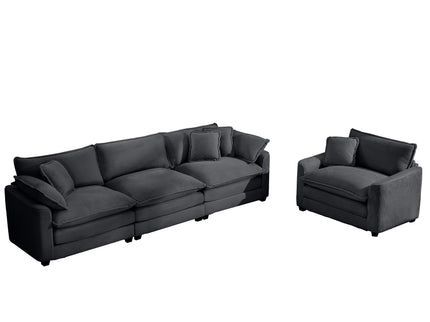 Elegant Oversized Sectional Sofa Set With Deep Seats And Flexible Layout