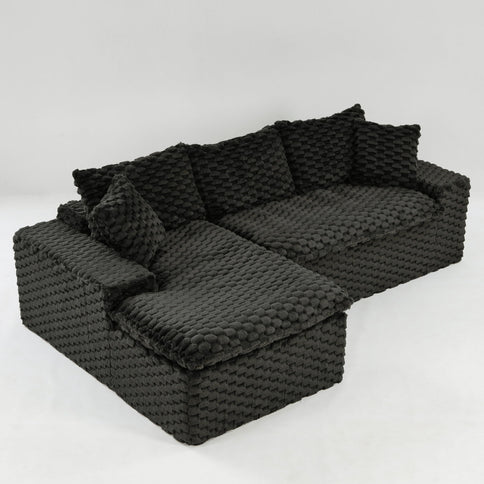 Modular Sofa, Convertible Twin Seat With Chaise Lounge