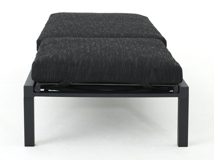 Modern Chaise Lounge With Wate Resistant Fabric Cushions