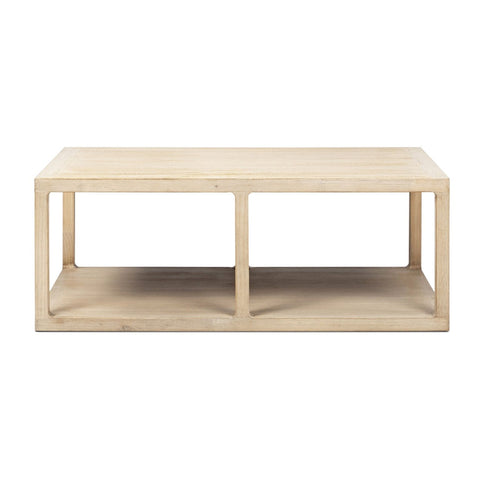Ellis - Open Frame Coffee Table With Lower Shelf - Natural