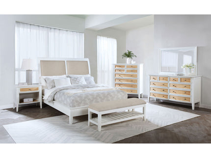 Talia - 10 Drawer Dresser And Mirror Set - White