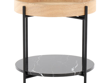 Daniella - Contemporary End Table - Black / Natural