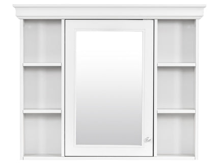 Bathroom Vanity With Medicine Cabinet, Storage Cabinet With 4 Drawers, Adjustable Shelf Mirror