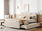 Beige / Full / 2 Drawers, Trundle
