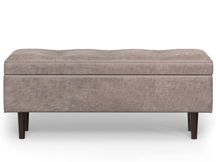Shay - Large Square Coffee Table Storage Ottoman Mid-Century Style