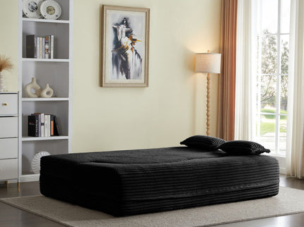 Floor Convertible Sleeper Sofa Bed With 2 Pillows