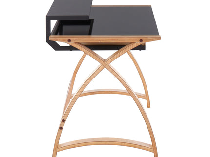 Bentley - Mid-Century Modern Office Desk - Natural / Black
