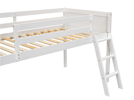 Low Loft Bed With Adjustable Ladder