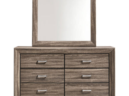 Holmgren - 6 Drawer Dresser With Mirror - Taupe