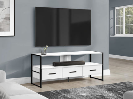 TV Stand, Console, Media Entertainment Center, Storage Drawers, Modern