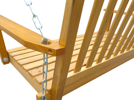 Front Porch Swing With Armrests For Outdoor Patio, Garden Yard, Backyard Or Sunroom