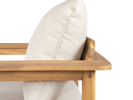 Terassi - Outdoor Lounge Chair (Set of 2) With Cushions - Beige / Light Teak