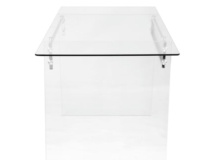 Glacier - Contemporary Desk - Clear / Chrome