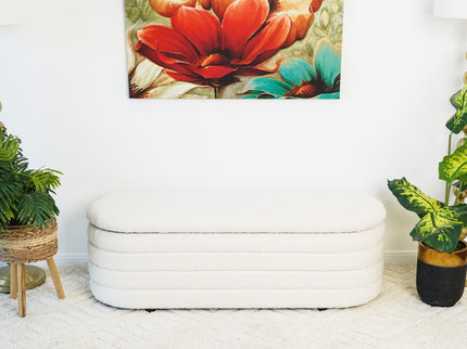 Cabana - Bench With Storage - Ivory