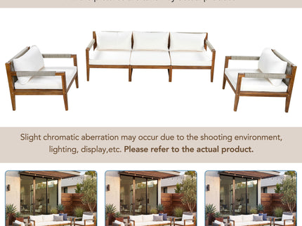 3 Piece Outdoor Sectional Sofa Set