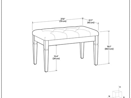 Waverly - Upholstered Tufted Ottoman Bench