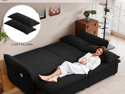 2 In 1 Convertible Sofa Bed, Multi Functional Living Room Furniture