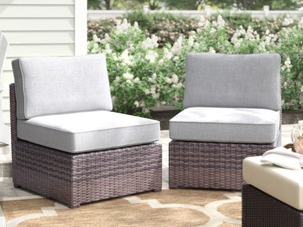 Armless Patio Chair With Cushions