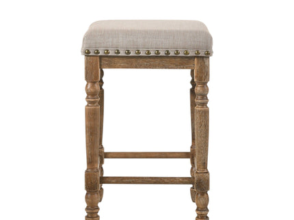 Farsiris - Weathered Counter Height Stool (Set 2) - Beige