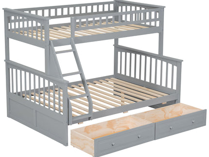 Bunk Bed With Drawers, Convertible Storage Bed
