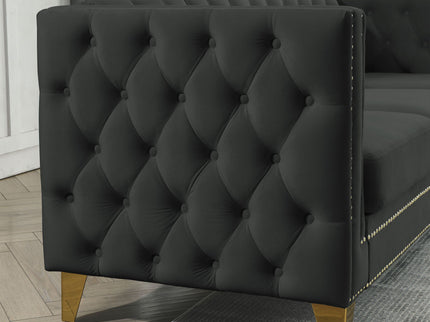 Upholstered Couch Sofa With Button Tufting For Living Room
