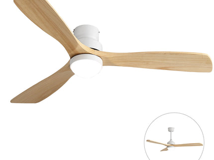 52" Ceiling Fan With Dimmable LED Light, 6 Speed DC Motor, 3 Blades