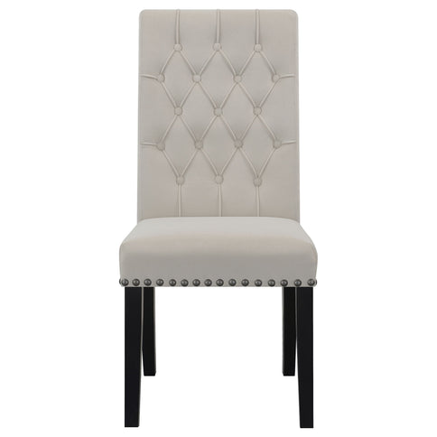 Tufted Rolled Backrest Side Chairs (Set of 2)