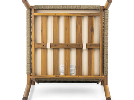 Modern Outdoor Woven Lounge Chair With Solid Frame And Cushions