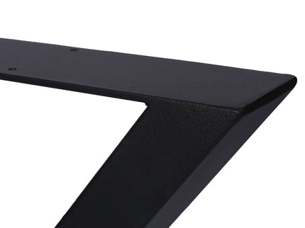 X Table Legs 28X 24", Wide Metal Table Legs, Heavy Duty Steel Desk Legs Table Leg Dining Table Legs Coffee Desk Leg (Set of 2) - Black