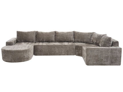 U-Shaped Oversized Modular Cloud Sectional Sofa With Deep Seat For Living Room
