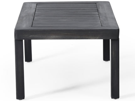 Acacia Wood Loveseat And Coffee Table Set With Cushions