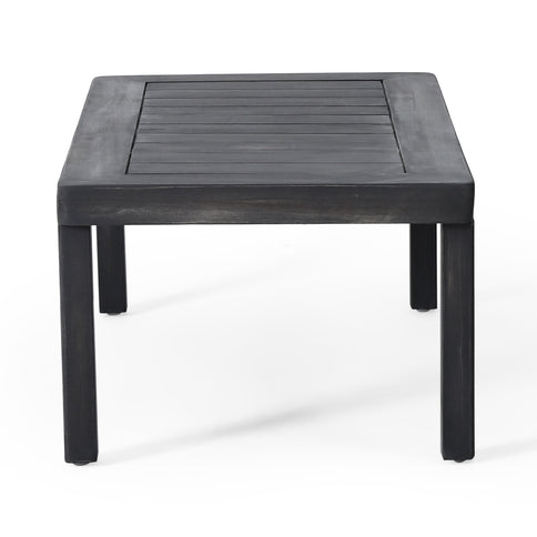 Acacia Wood Loveseat And Coffee Table Set With Cushions