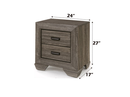 Lyndon - Weathered Grain Nightstand - Gray