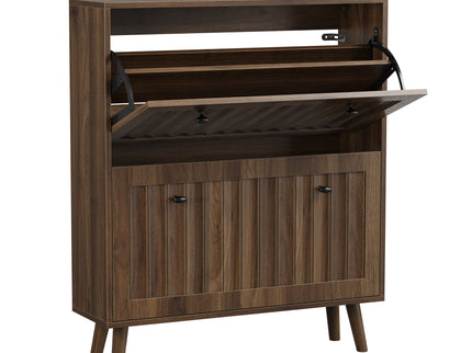 Shoe Cabinet, Storage Unit For Hallways - Walnut