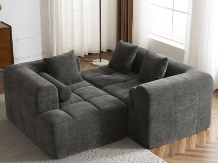 Sectional Free Combined Sofa With 2 Side Pockets